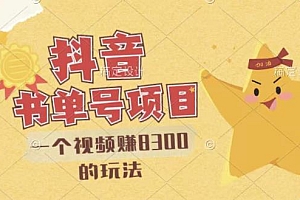 【副业项目3448期】最新抖音视频号书单号项目,一个视频赚8000的玩法(抖音书单号怎么赚钱)