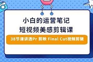 【副业项目3488期】短视频剪辑免费教学视频(小白也能学会的短视频美感剪辑课)