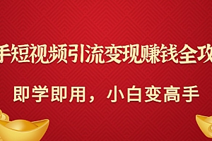 【副业项目3504期】快手短视频引流变现赚钱全攻略(快手引流推广怎么做)