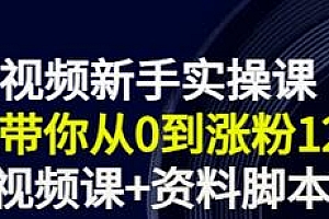 【副业项目3562期】短视频新手实操课:新手做短视频的整个步骤,手把手带你从0到涨粉12w+