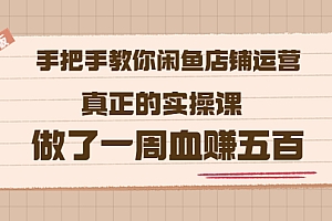 【副业项目3787期】2022版闲鱼运营实操课:手把手教你怎样经营好闲鱼店铺