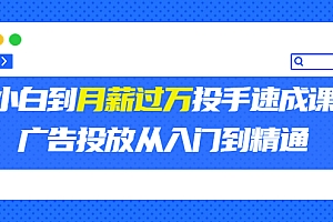 【副业项目3850期】月薪过万投手广告投放教学:广告投放从入门到精通,教你付费广告怎么投放