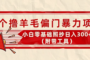 【副业项目4412期】外面卖998的三个撸羊毛偏门暴力项目,小白零基础照抄日入300+(附带工具)