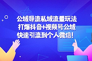 【副业项目4684期】公域导流私域流量玩法:打爆抖音+视频号公域,快速引流到个人微信