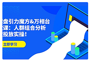 【副业项目4944期】达摩盘引力魔方&万相台投放课:人群组合分析,高效投放实操