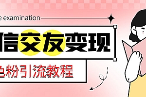 【副业项目5402期】微信交友变现项目,吸引全网LSP男粉精准变现,小白也能轻松上手,日入500+
