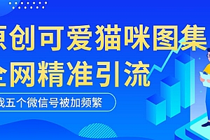 【副业项目5588期】黑科技纯原创可爱猫咪图片,全网精准引流,实操5个VX号被加频繁