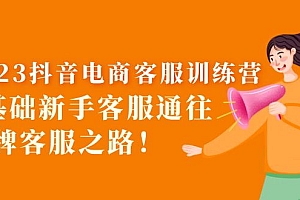 【副业项目5750期】2023抖音·电商客服训练营:0基础新手客服通往金牌客服之路