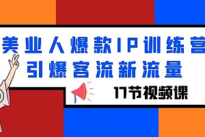【副业项目6274期】美业人爆款IP训练营,引爆客流新流量(17节视频课)