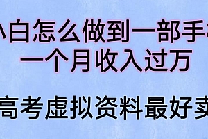 【副业项目6205期】小白怎么做到一部手机,一个月收入过万【揭秘】