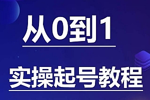 【副业项目6151期】石野·小白起号实操教程,掌握各种起号的玩法技术,了解流量的核心