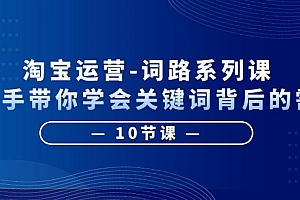 【副业项目6384期】淘宝运营-词路系列课:手把手带你学会关键词背后的需求(10节课)