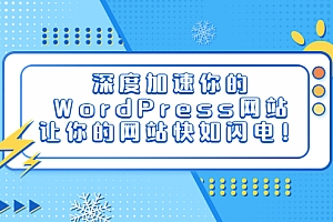 【副业项目6632期】深度加速你的WordPress网站,让你的网站快如闪电!