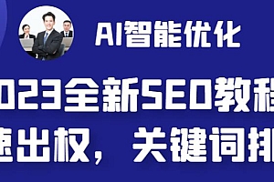【副业 项目6711期】2023最新网站AI智能优化SEO教程,简单快速出权重,AI自动写文章+AI绘画配图