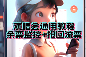 【副业项目7161期】演唱会通用_余票监控+抢回流票(教程+软件)