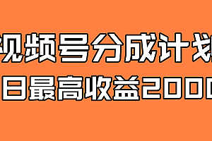 【副业项目7871期】探索全新蓝海!视频号掘金计划,每日轻松赚取2000+!快速学习,实现财富自由!