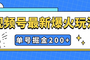 【副业项目7901期】视频号爆火新玩法,操作几分钟就可达到暴力掘金,单号收益200+小白式操作