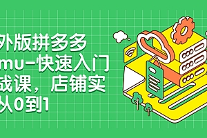 【副业项目8149期】海外版拼多多Temu-快速入门实战课,店铺实战从0到1