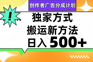 【副业项目8148期】视频号轻松搬运日赚500+