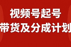 【副业项目8193期】视频号快速起号,分成计划及带货,0-1起盘、运营、变现玩法,日入1000+