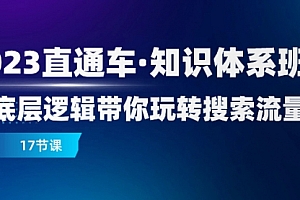 【副业项目8223期】2023直通车·知识体系班:从底层逻辑带你玩转搜索流量(17节课)