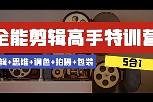 【副业项目8500期】全能剪辑-高手特训营:剪辑+思维+调色+拍摄+包装