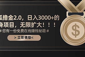 搜狐撸金2.0日入3000+,可无限扩大的翻身项目