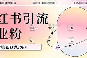 小红书私域引流无脑操作法:AI生成内容,粉丝自动转化,新手轻松日引500+创业粉