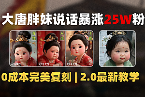 AI大唐胖贵妃说话2.0,40条视频暴涨40w粉,附独家变现攻略