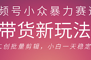 视频号小众暴力赛道,最新带货玩法 小白也能轻松日入500+ 保姆及教程