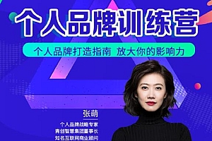 【副业项目2160期】青创繁星张萌萌姐个人品牌训练营,个人品牌打造指南,放大你的影响力
