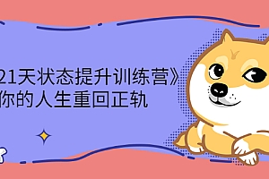 【副业项目2754期】《21天状态提升训练营》让你的人生重回正轨