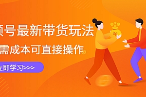 【副业项目2888期】视频号最新带货玩法,无需成本可直接操作,新手到高手快速蜕变