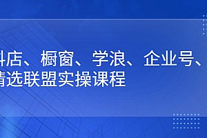 【副业项目3109期】抖店、橱窗、学浪、企业号、精选联盟实操课程