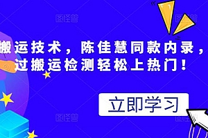 【副业项目3121期】最新搬运技术视频替换,陈佳慧同款内录,测试最高跑了2亿