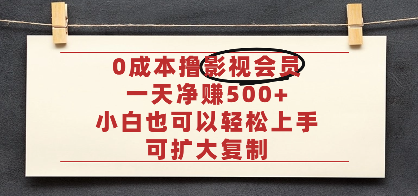 亲测,0成本可批量操作,靠卖影视会员实测月入30000+插图 亲测,0成本可批量操作,靠卖影视会员实测月入30000+
